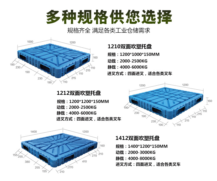 德州双面吹塑托盘冷库吹塑托盘高阳吹塑托盘厂家